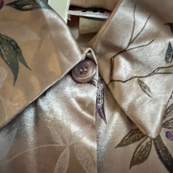 CH Signature Gold with Purple Flowers Button Down Blouse - Picture 8 of 15